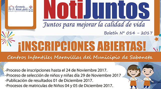 ¡Inscripciones Abiertas! Centros Infantiles Maravillas Sabaneta
